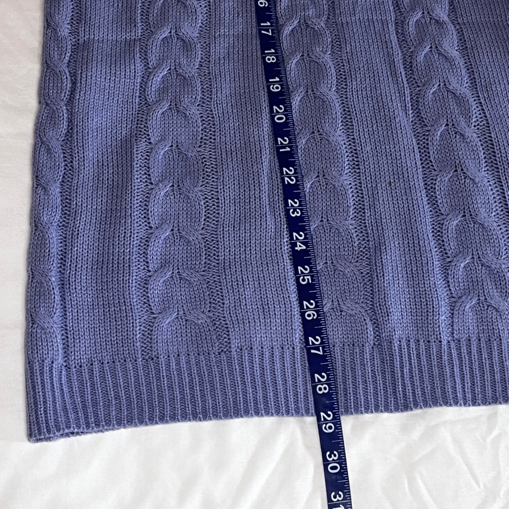 Periwinkle Purple Cable Knit Sweater Suit‎ Midi Skirt 2 Piece Set Womens Large - Picture 10 of 12